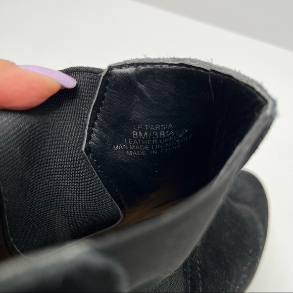 LUCKY BRAND Parsia black suede leather Heeled Pull On Ankle boots Size 8 - Picture 11 of 11